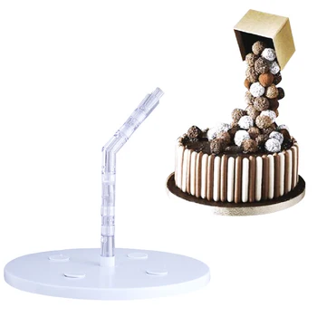 Praktiski Karamele Šokolādes Kūka Apdare Pelējuma Radošo Pārtikas Klases Plastmasas Kūka Stāv Kūka Atbalsta Struktūru DIY Cepšanas Rīki
