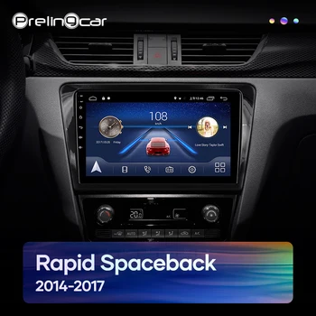 Prelingcar Android 10 Skoda Rapid Spaceback-2017 Auto Radio Multimediju Video Atskaņotājs, GPS Navigācijas ir 2 Din