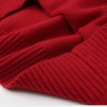 Preppy Stils Sieviešu džemperi Džemperi apkalpes apkakles Kokvilnas Trikotāžas Tops Karikatūra Sieviešu Sarkanu Džemperi, Džemperi gada Rudenī Jaunā Pavasara Salds