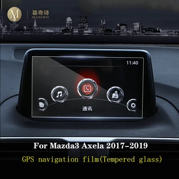 Priekš Mazda 3 Axela 2017 2018 2019 Auto GPS navigācija filmu LCD ekrāns Rūdīta stikla ar aizsargplēvi Anti-scratch Filmu Piederumi