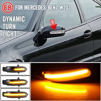 Priekš Mercedes Benz C Class W203 S203 CL203 2001 - 2007 LED Dinamiskais Pagrieziena Signāla Gaismu Sānu Spoguļi Blinker Sērijveida Lampas