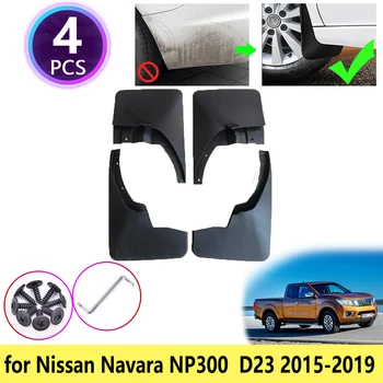 Priekš Nissan NP300 Navara D23 2016 2017 2018 2019 Dubļusargi Mudflaps Spārna Sargi Šļakatu Dubļu Sargi, Aizmugurējā Riteņa Piederumi