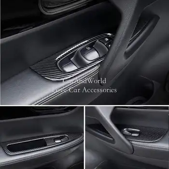 Priekš Nissan QASHQAI J11 2016-2020 LHD ABS Oglekļa Šķiedras Stikla Pacēlāja Slēdzis Durvju Logu Pogu Paneļa Vāku Apdares Auto piederumi