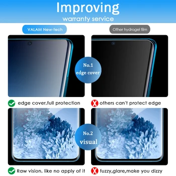 Priekšējā+Aizmugurējā Pilna Ķermeņa Aizsargātu Ekrāna Aizsargs Atpakaļ Protector For Samsung Galaxy S20 Plus S20 Ultra 3D Pilnībā Segtu Malas Nav Stikla