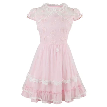 Princese sweet lolita kleita Candy lietus jauno Japāņu salds šifona kleita sieviešu mazu, svaigu, drukāt Princese Kleita C22AB7050