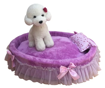 Princeses salokāms suņu audzētava ērti suns ceļojumu upscale un ekstravagants pet gulta pet waterloo suns mežģīnes pet apaļā gulta