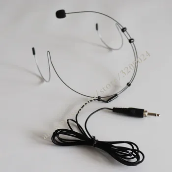 Pro 3.5 mm Male Skrūves Vītne Plug Dual auss cilpiņa Headworn Austiņas, Mikrofons, Galvas stīpa Mikrofons Karaoke Bezvadu Bodypack Raidītājs