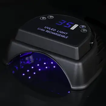 Profesionālas Bezvadu LED Nagu Lampu 64W UV Nagu Lampu Uzlādējams ar Bateriju Dizains UV Lampas Gaismas lieljaudas