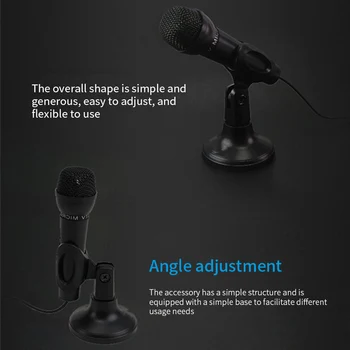 Profesionālā Datora Mikrofonu Statīvs 3.5 mm Rokas Karaoke Mikrofons Kondensatora Skaņas Microfono Mikrofon PC Klēpjdatoru Tālruni