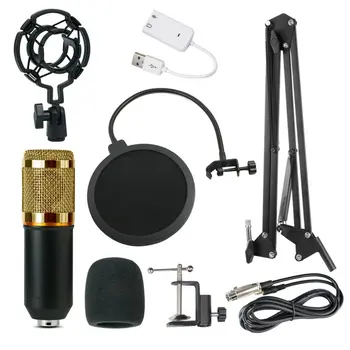 Profesionālās BM-800 Kondensatora Mikrofons (3,5 Mm Vadu Bm-800 karaoke BM800 Ierakstīšanas Mikrofons Datoram Karaoke KTV