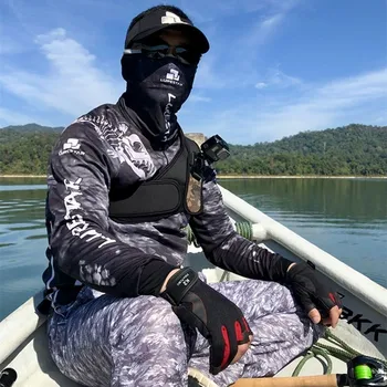 Profesionālās Zvejas Āra Drēbes ar garām Piedurknēm Zvejas Krekli Elpojošs Anti-UV Jersey Vīriešiem Augstas Kvalitātes Pesca Bikses