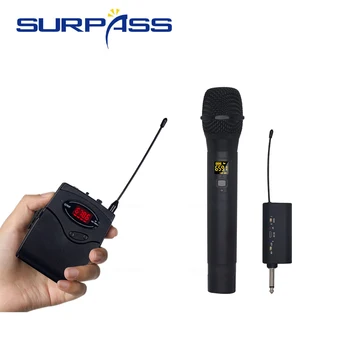 Profesionālās studijas mikrofonu bezvadu UHF Austiņas ar Mikrofonu Sistēmas un Skaļruņi Rokas Karaoke mikrofons ar Raidītāju Komplekti
