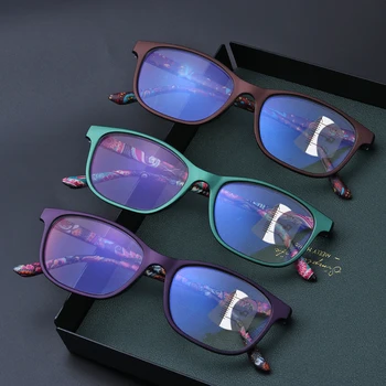 Progresējoša Multifokāla vecuma tālredzība Brilles Datoru Aizsargbrilles Lasītāji Brilles Zilā Gaisma Pretbloķēšanas Lasīšanas Brilles ar UV Aizsardzību
