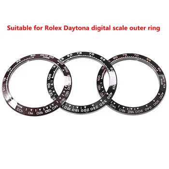 Pulksteņu aksesuāru, kas Piemērojami Rolex Daytona sērijas keramikas gredzenu mutē 38.5 mm ciparu skalas, ārējā gredzena