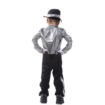Purima Dzimšanas Dienu Michael Jackson Cosplay Kostīms Bērniem Superstar Dziedātāja Deju Tērpi Halloween Puse Kleita Zēni Bērniem