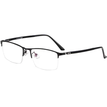 Puse kadra modes biznesa brilles rāmis vīriešu ērti titāna rāmi ultravieglajiem optisko recepšu brilles P989