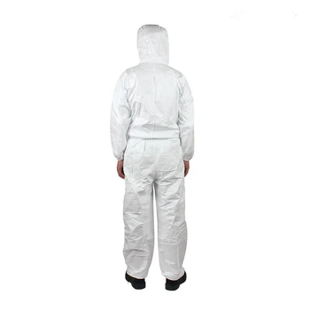 Putekļu un šļakatu izturīgs darba apģērbs, izmantojamais darba apģērbs ar kapuci, anti-static drošības apģērbs, Tyvek 1422a aizsardzības apģērbtu