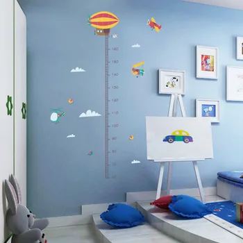Pvc Karikatūra gaisa Balonu, Lidmašīnu Bērnu Augstums Ielīmējiet Dzīves Telpu Dekorēšana Guļamistaba Bērnudārza Apdare, Sienas Uzlīmes, Mūsdienu