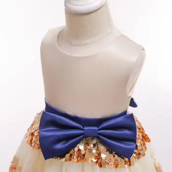 Pārdevējs ieteicams vasarā meitenes kleita bērnu dienas puse kleita loku slāni vizuļi bērniem princese kleita 2-10 gadiem baby