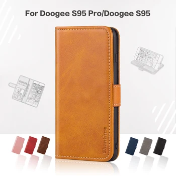 Pārsegu, Lai Doogee S95 Pro Business Case Luksusa Ādas Ar Magnētu Seifs Gadījumā Doogee S95 Tālruņa Vāciņu