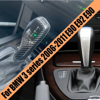 Pārslēdzēju Sviras F30 Stils PU Ādas LED Pārnesumu Pārslēgšanas Kloķi BMW 3. Sērijas 2006-2011 E90 E90, E92 Piederumi