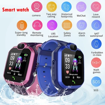 Q19S Ūdensizturīgs Kids Smart Watch SOS Antil-zaudēja Smartwatch Bērnu 2G SIM Kartes Pulksteņa Zvanu Atrašanās vietas Noteicējs Smartwatch PK Q50 Q90