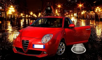 QCDIN 2gab par Alfa Romeo LED Auto Welcome Gaismas Pieklājīgi Durvju Logo, ņemot vērā Alfa Romeo Giulietta 159 Giulia Mito Stelvio brera gleznu