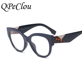 QPeClou Sexy Zilo Kaķu Acu Brilles Rāmis Sievietēm 2019 Skaidrs, Len Leopard Rāmji, Brilles Dāmas Optisko Oculos Gafas Brilles