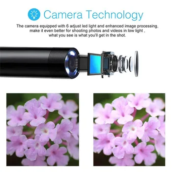 QZT USB Endoskopu Kameras WIFI 8mm Ūdensnecaurlaidīgs Mini Endoskopu Kamera, Full HD 1080P Digitālā Mikro Slepeno Kameru USB Endoskopu, WIFI