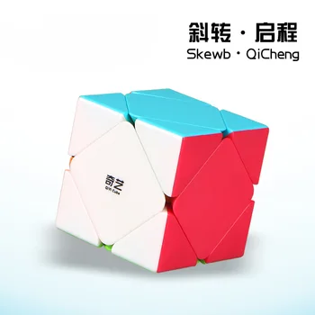 QiYi Skewb tīrtoņa Krāsu Profissional Magic Cube Konkurences Ātrums mozaīkas Kubiem Rotaļlietas Bērniem, Spēle-īpašie 6 Krāsas Pacietību Gam