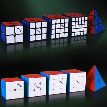 Qiyi Magnētisko Magic Cube Qiyi 2x2 3x3 cube 4x4 5x5 Profissional Magnēts Ātrums cube 3x3 Puzzle cubo magico Izglītības Rotaļlietas