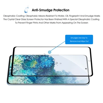 Qosea 2 Gab Rūdīts Stikls Phone Screen Protector For Samsung Galaxy S20 5G Galaxy S20+ 5G S20 Ultra 5G 4D 9H Pilnu Filmu Vāciņu