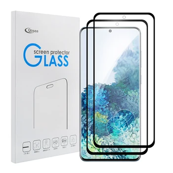 Qosea 2 Gab Rūdīts Stikls Phone Screen Protector For Samsung Galaxy S20 5G Galaxy S20+ 5G S20 Ultra 5G 4D 9H Pilnu Filmu Vāciņu