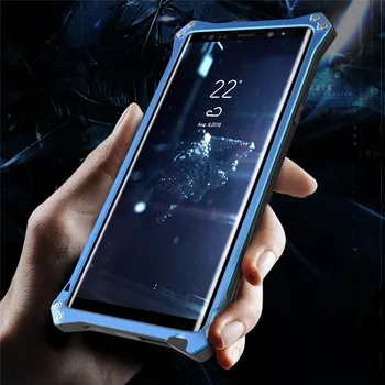 R-TIKAI Gadījumā, ja par Samsung 9. pielikums 8 S10 S8 S9 Plus Alumīnija Vāciņu Ūdens Šļakatām/Anti-Putekļu/Triecienizturīgs Telefona Apvalks