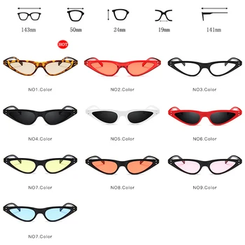 RBRARE Mini Rāmis Rīsu Nagu, Saulesbrilles Sieviešu Konfektes Krāsu Mazo Kadru Cateye Trīsstūris Vintage Saules Brilles Āra Oculos De Sol