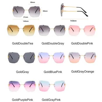RBROVO ir 2021. bez apmales Saulesbrilles Sieviešu Vintage, Saulesbrilles Sieviešu Zīmola Dizaineru Brilles Par Sievietēm Luksusa Oculos De Sol Feminino