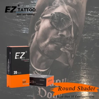 RC1205RS-2 EZ Revolūcija Kasetne Tetovējums Adatas Round Shader Adatas #12 (0.35 mm) Vidēja Konusu 3.5 mm Patronu Sistēmas