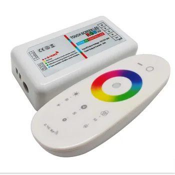 RGBW RGB LED Kontrolieris Touch Ekrāns 2.4 G DC12 24V 18A Tālvadības pults Kanālu 5050 5630 RGB RGBW Sloksnes Gaismas