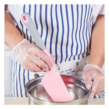 RSCHEF Cepšanas rīki liela kūka skrāpi Rozā pārtikas kvalitātes silikona uztriepes nazi