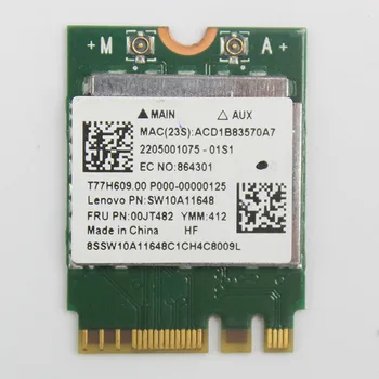 RTL8821AE 1x1AC+BT4.0 Cbt PCIE M. 2 WLAN Lenovo E41-80 B41-80 B51-80 E51-80 ideapad 710s-13isk Sērija,FRU 00JT482 SW10A11648