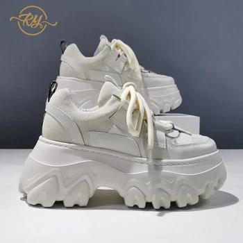 RY-RELAA sieviešu kurpes off white kurpes 2020. gadam, modes Īstas Ādas sieviešu čības ins platforma čības luksusa kurpes sieviešu jūra