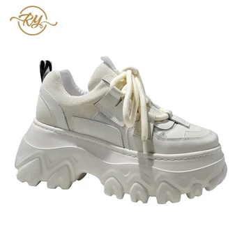 RY-RELAA sieviešu kurpes off white kurpes 2020. gadam, modes Īstas Ādas sieviešu čības ins platforma čības luksusa kurpes sieviešu jūra