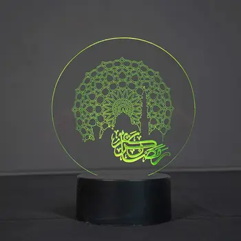 Radošo 3D Ramadāna Akrila Nakts Gaisma EID Mubarak LED Galda Galda Lampa Musulmaņu Kareem Partijas Apdare Piegādes Ziemassvētku Dāvanas