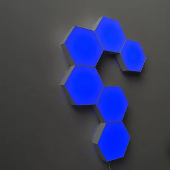Radošu Jauno USB quantum lampas līmēšana skrūvēm pie sienas lampas tālvadības touch dubultā kontrole krāsains sienas šūnveida lampas