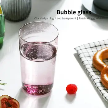 Radošā Burbulis Stikla Kausa Drinkware Pārredzamu Dzert Tasi Piena Tases Kafijas Teacup Veselīgu Vīns, Alus Stikla Krūzes