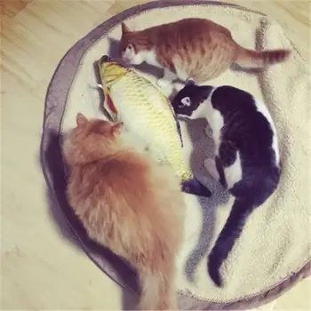 Radošās Imitācijas Zivju Formas Kaķis Rotaļlietas Cat Aksesuāri Soft Fleece Sakost Rotaļlietas Izturīgs Kitty Spilvens Ar Catnip Pet Piegādēm