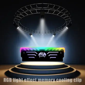 Rakstāmgalda Atmiņas Dzesēšanas Klips, RGB Gaismas 6 Automātiskās Mainīt RAM Dzesēšanas Veste