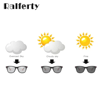 Ralferty Polarizētās Photochromic Pelēkā krāsā, Saulesbrilles Vīriešiem, Sievietēm Krāsas Hameleons, Saules Brilles UV400 Vadītāja Aizsargbrilles K1052