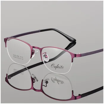 Recepšu Brilles Augstas Kvalitātes Retro Metāla Rāmis Pusi kadra Sieviešu Tuvredzīgs Briļļu Optisko Apaļas Brilles