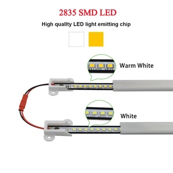 Regulējamas, AC220V LED Bar Light 50cm 2835 LED Neelastīgas Lentes Enerģijas Taupīšanas LED Dienasgaismas Lampas Virtuves Skapja Apgaismojums